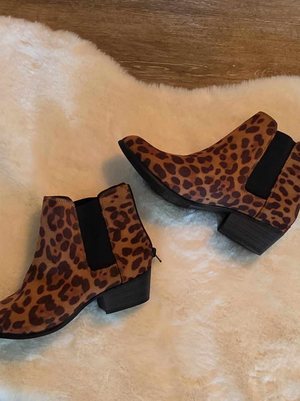 Esprit Leopard Print Chelsea Booties in Brown Size 7 - Picture 8 of 8